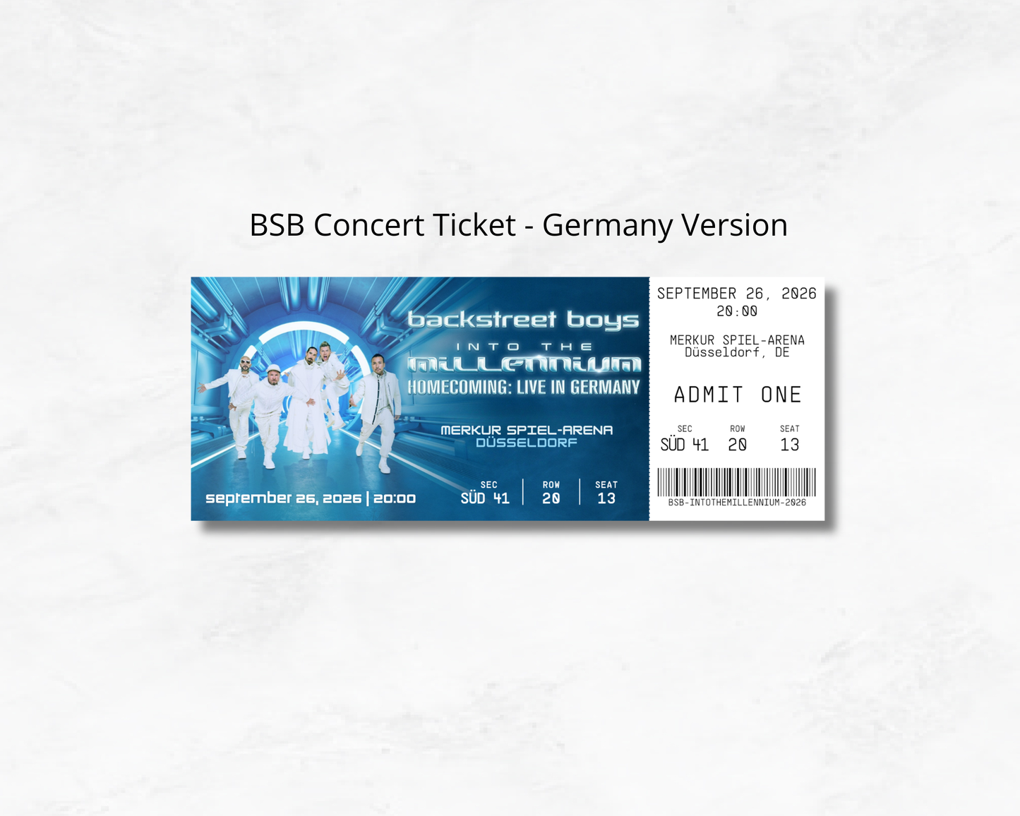Backstreet Boys: Into The Millennium Custom Concert Ticket