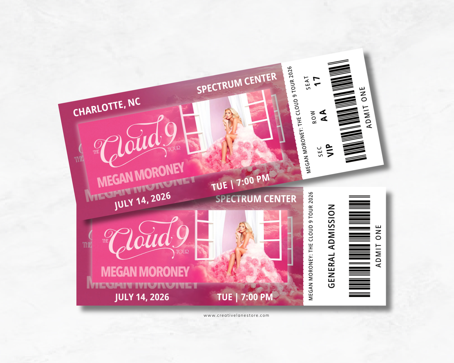 Custom Concert Souvenir Tickets (2026)