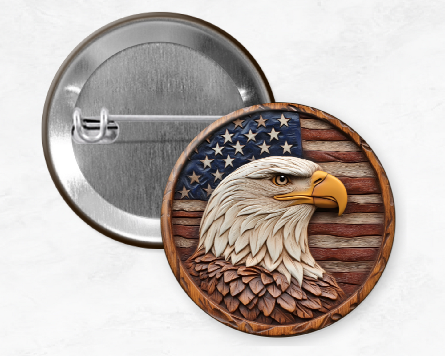 Faux Wood Carved Pins