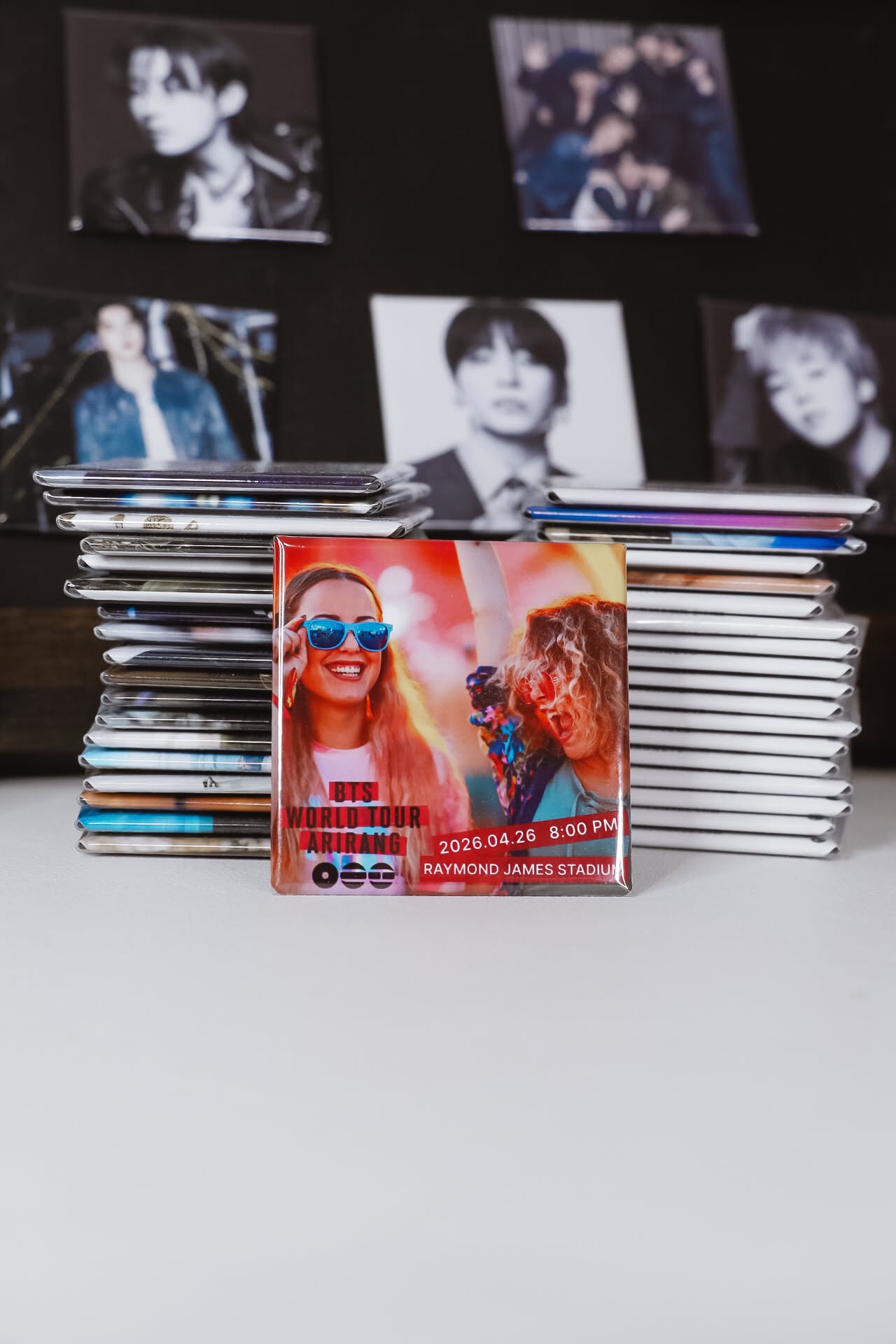 square mini photo fridge magnet