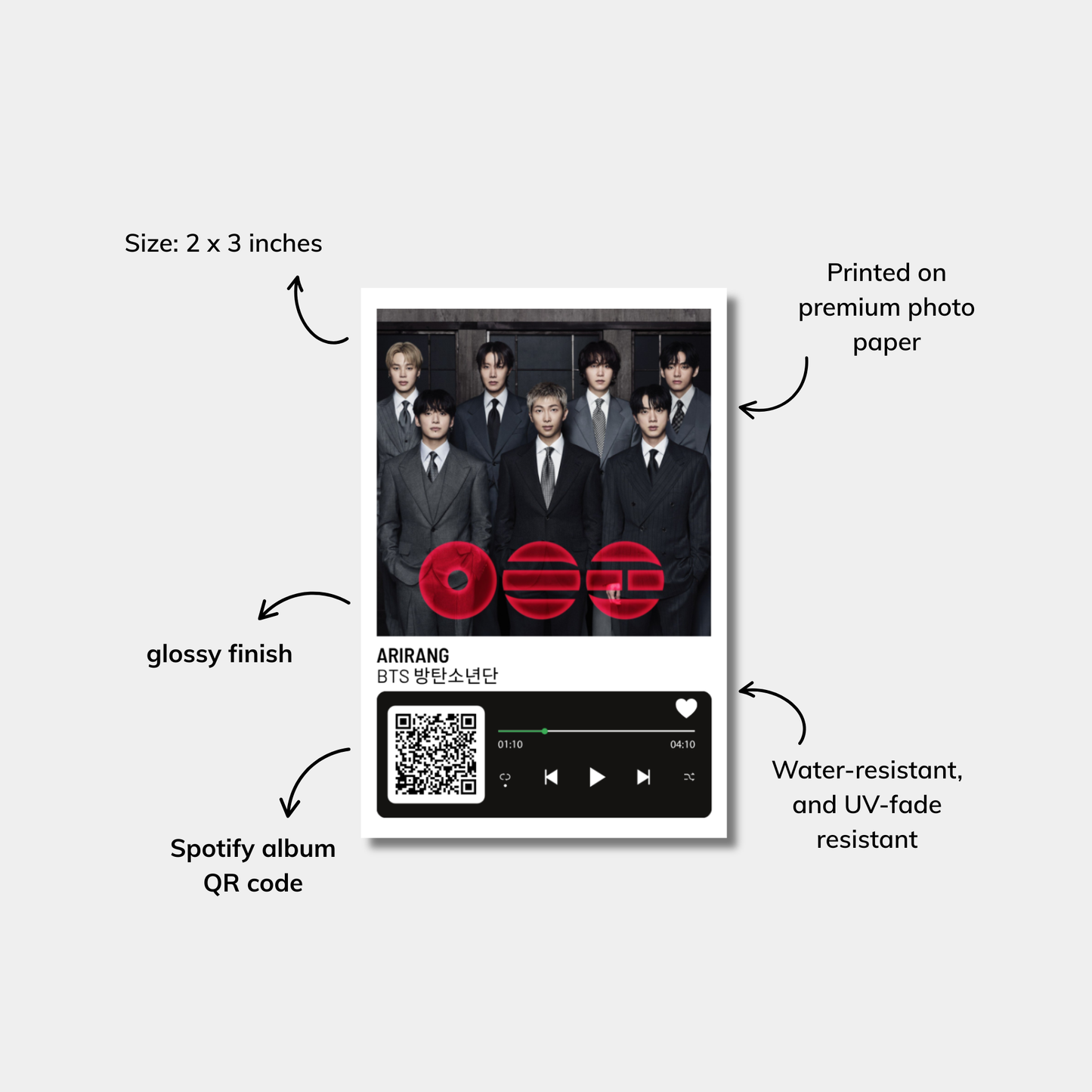 mini print with product features