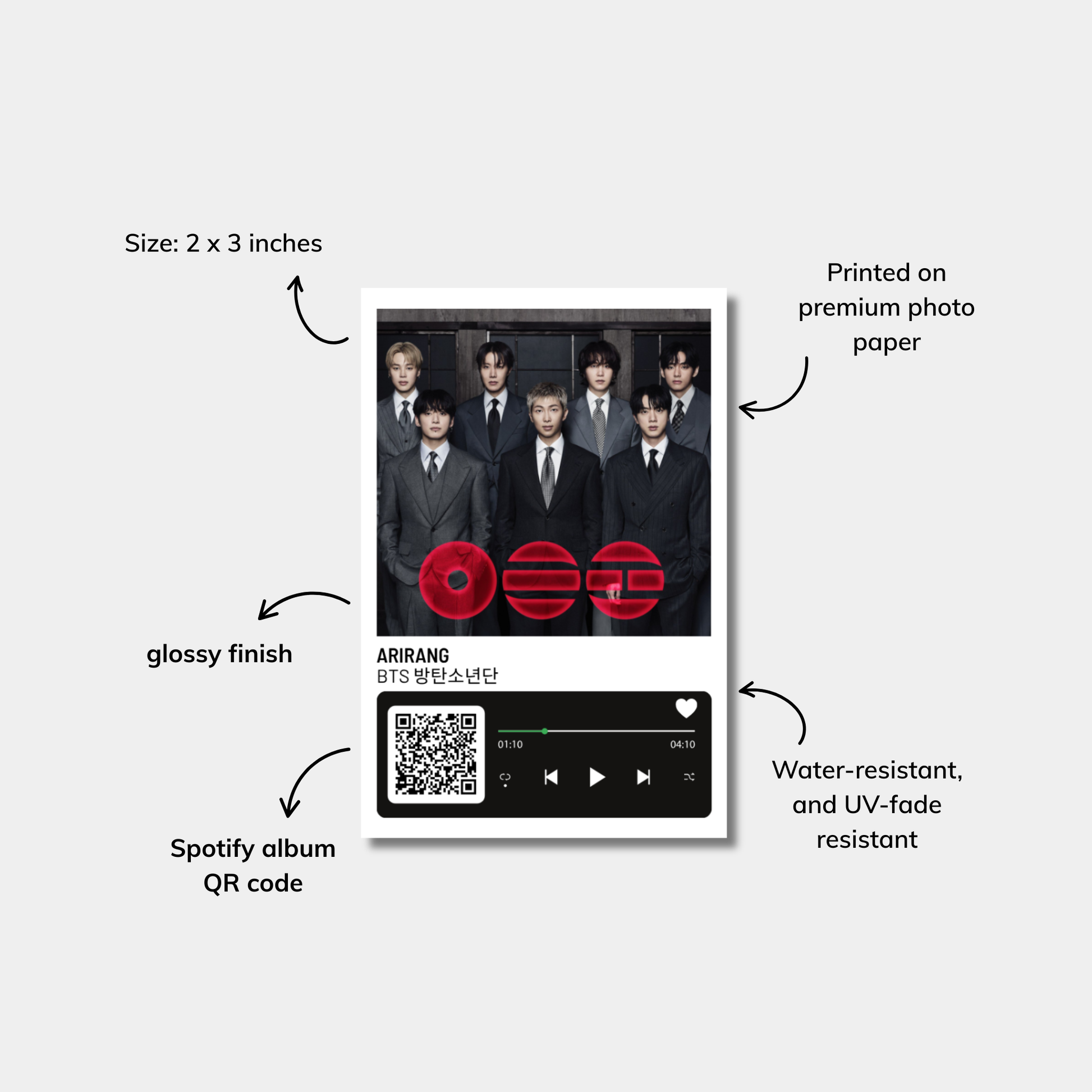mini print with product features