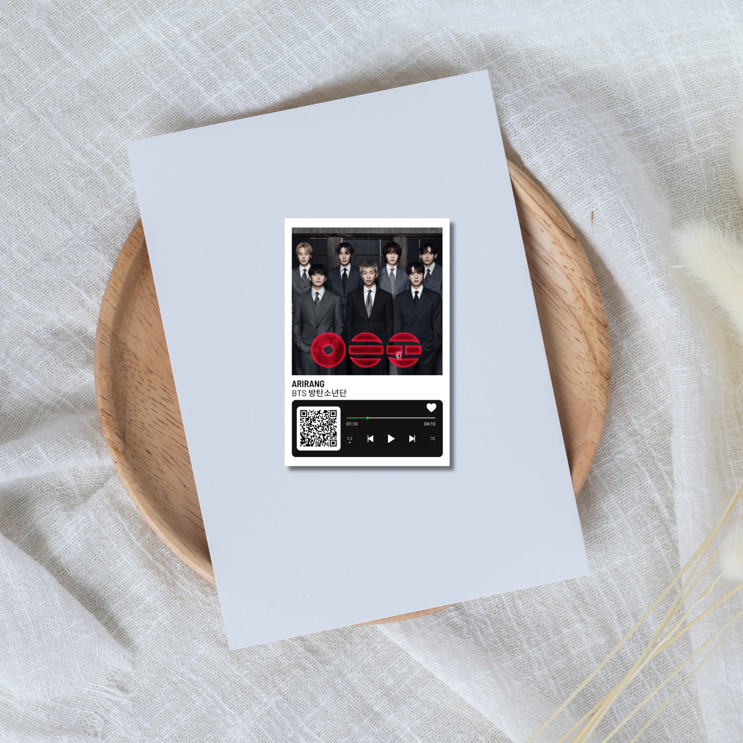 photo print with QR code music playlist