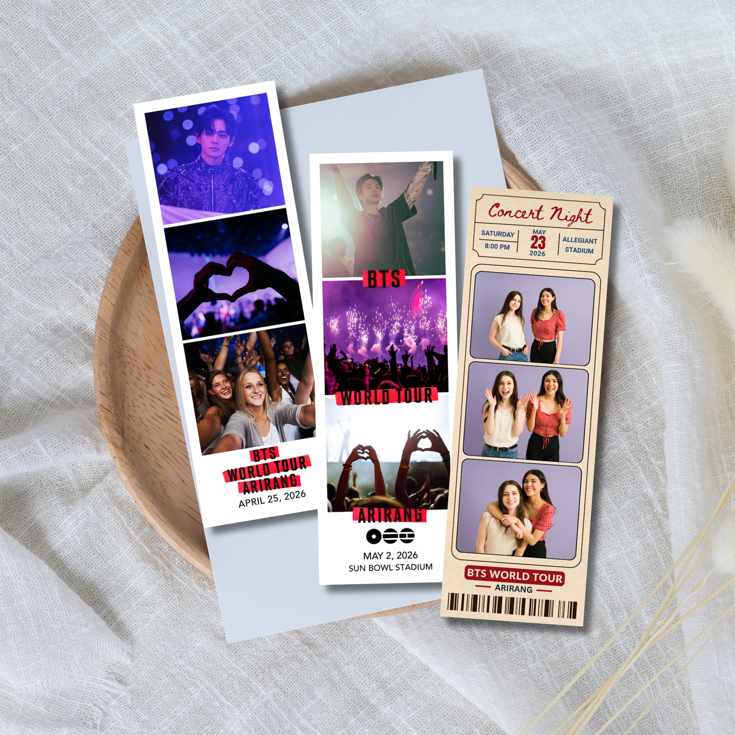 Custom BTS Arirang Photo Booth Strip Prints
