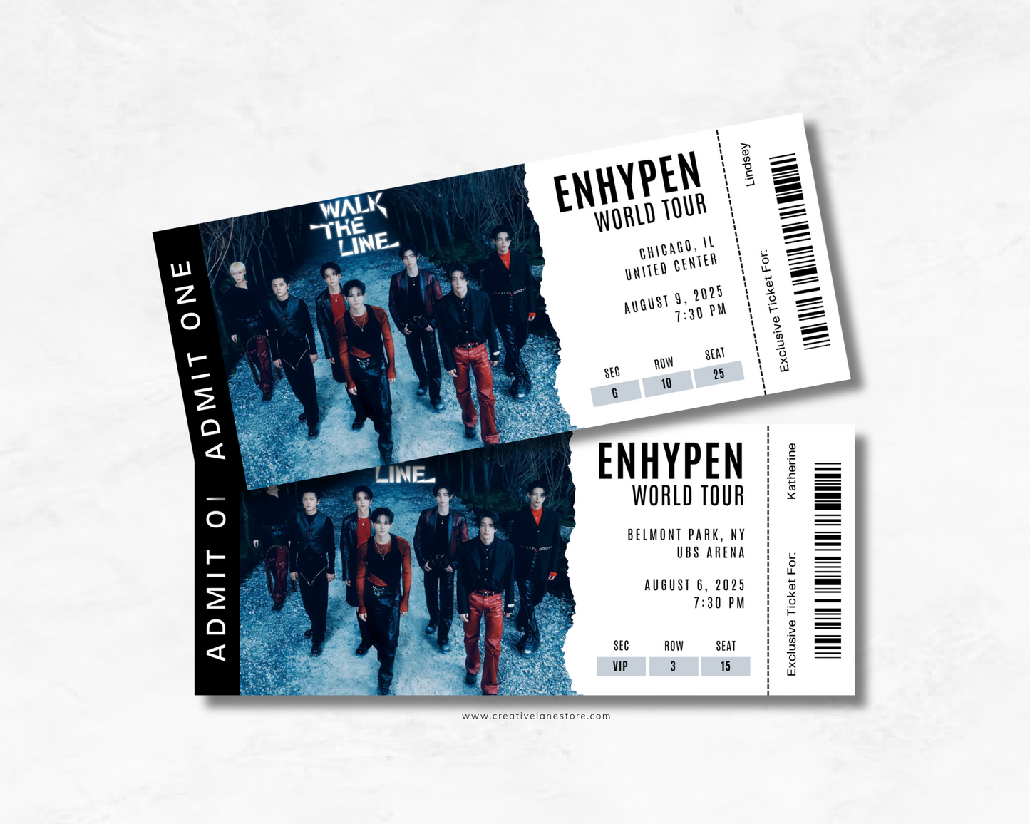 Enhypen 2025 Custom Concert Ticket