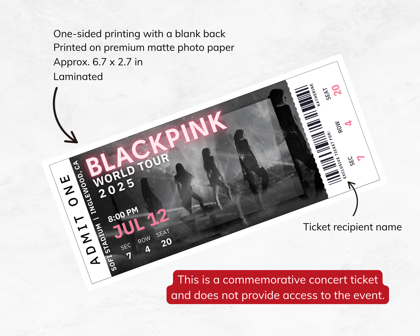 Blackpink Custom Concert Ticket