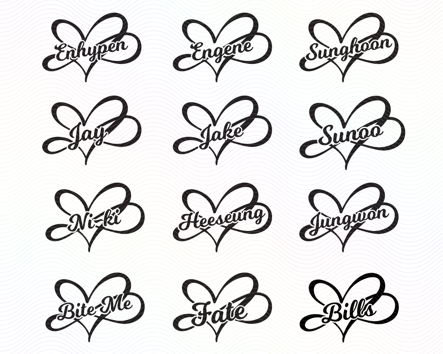 Enhypen Bias Name Lightstick Decal