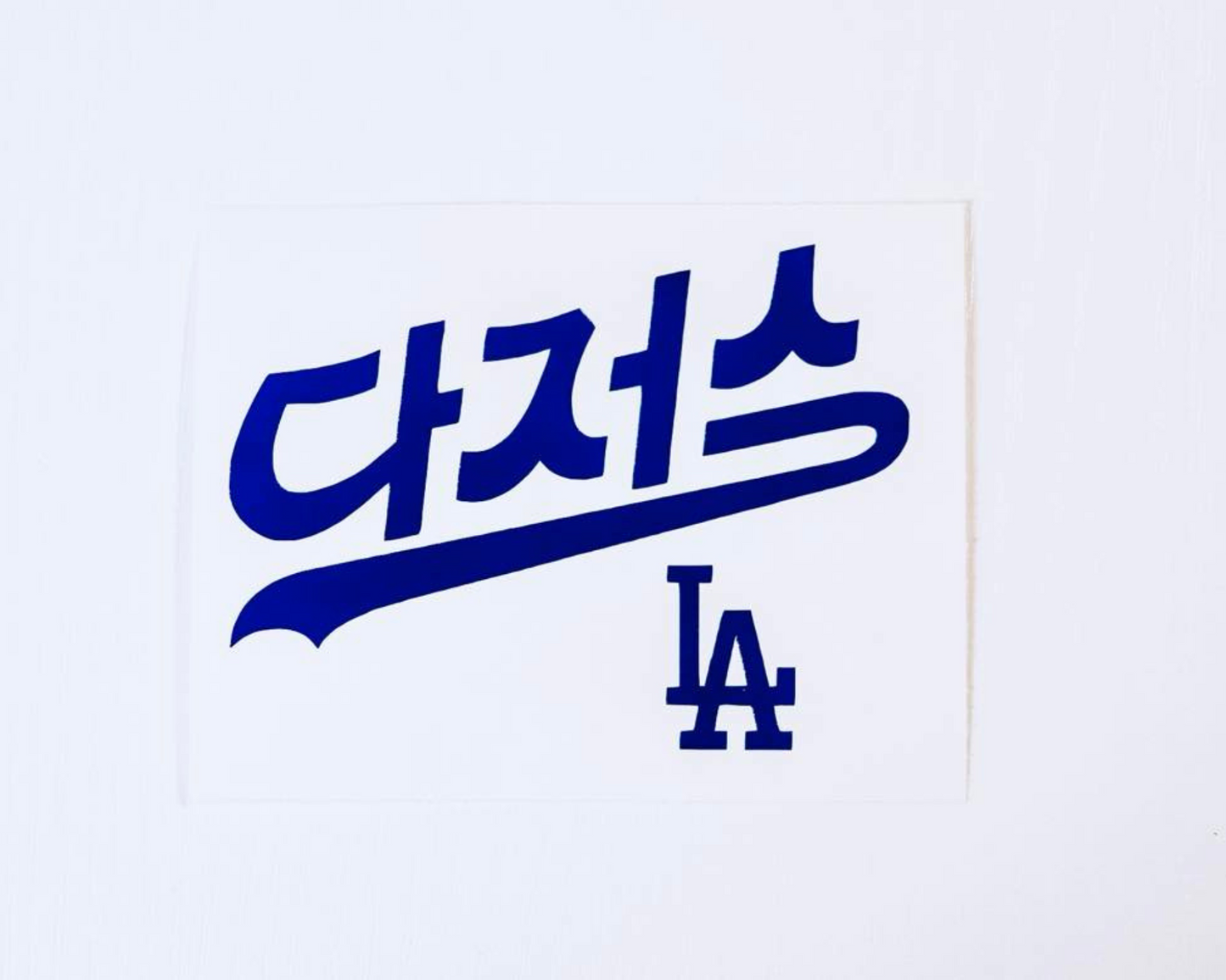 Dodgers in Korean Decal