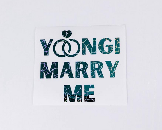 Yoongi Marry Me Decal