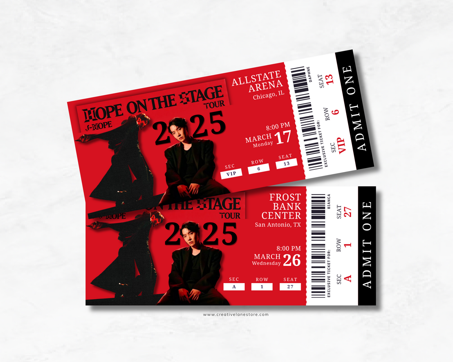 Hope On The Stage Custom Concert Ticket